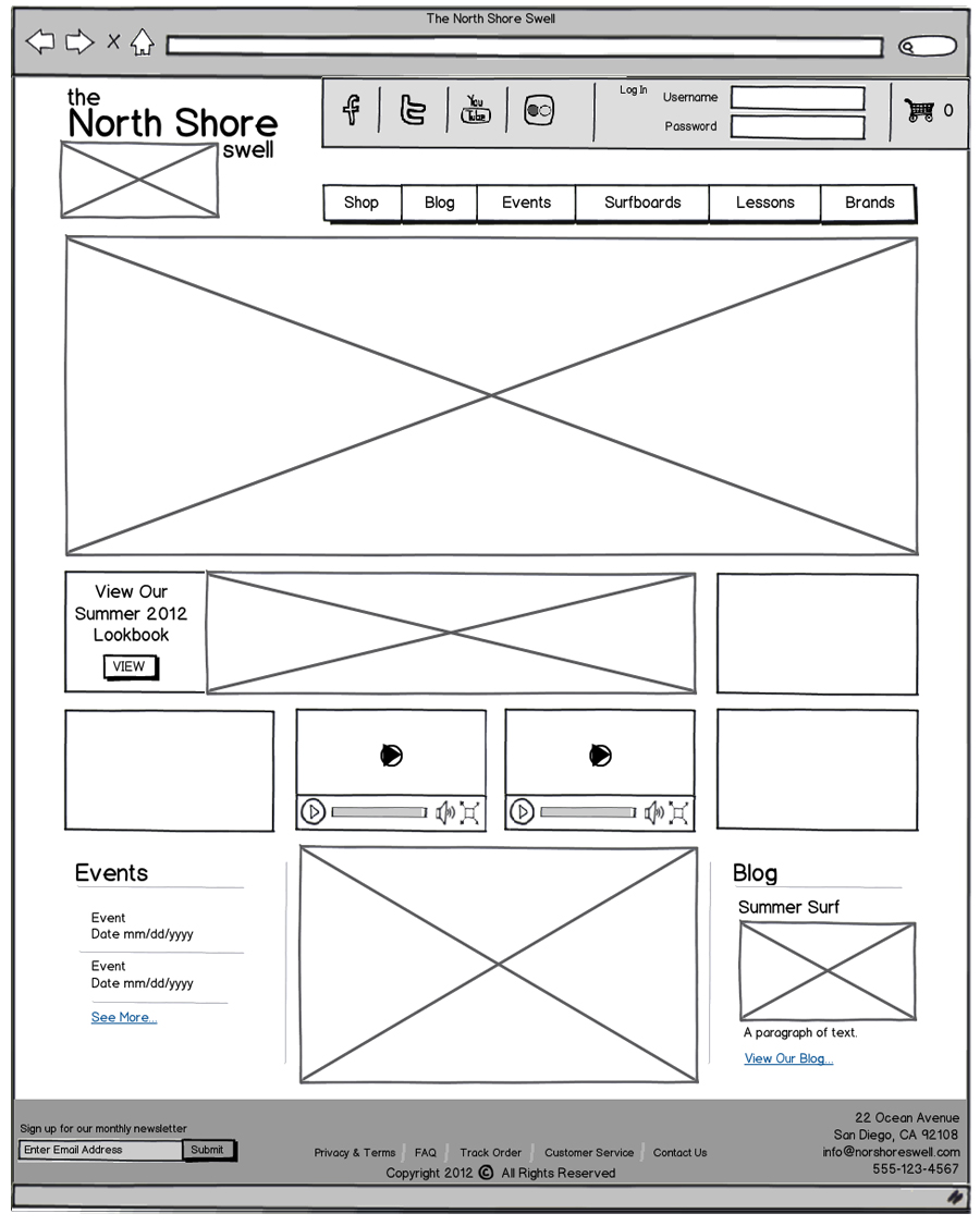 north shore wireframes