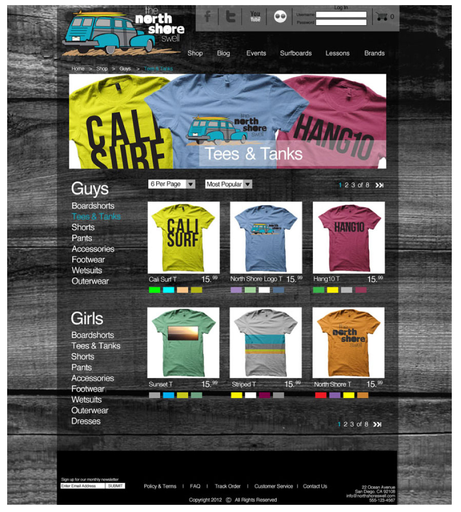 north shore wireframes