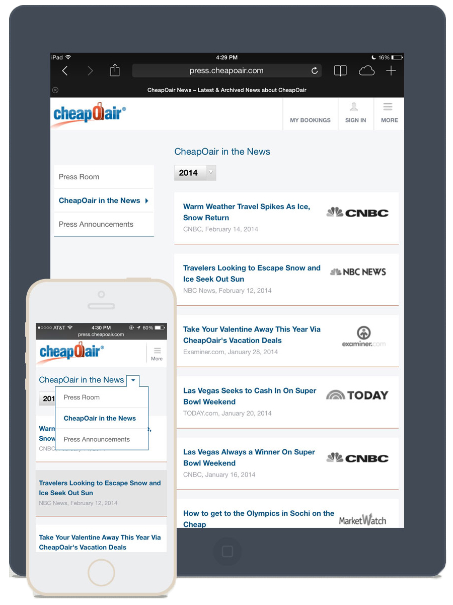 press page visual design